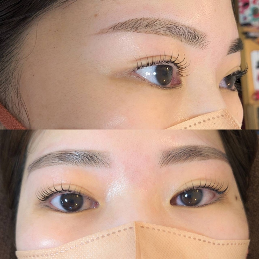 人気のセットメニュー、まつ毛パーマ&眉スタイリング♪